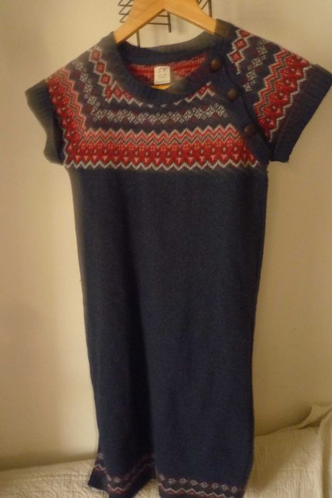 Vestido de Malha Zippy 13/14 anos de lã 156-163cm Fabricado Portugal