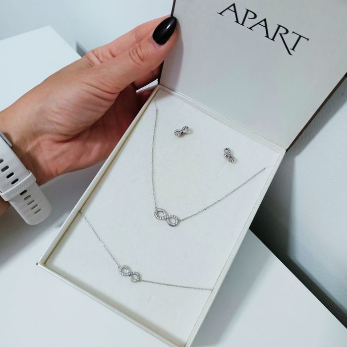 Komplet srebrnej biżuterii Apart