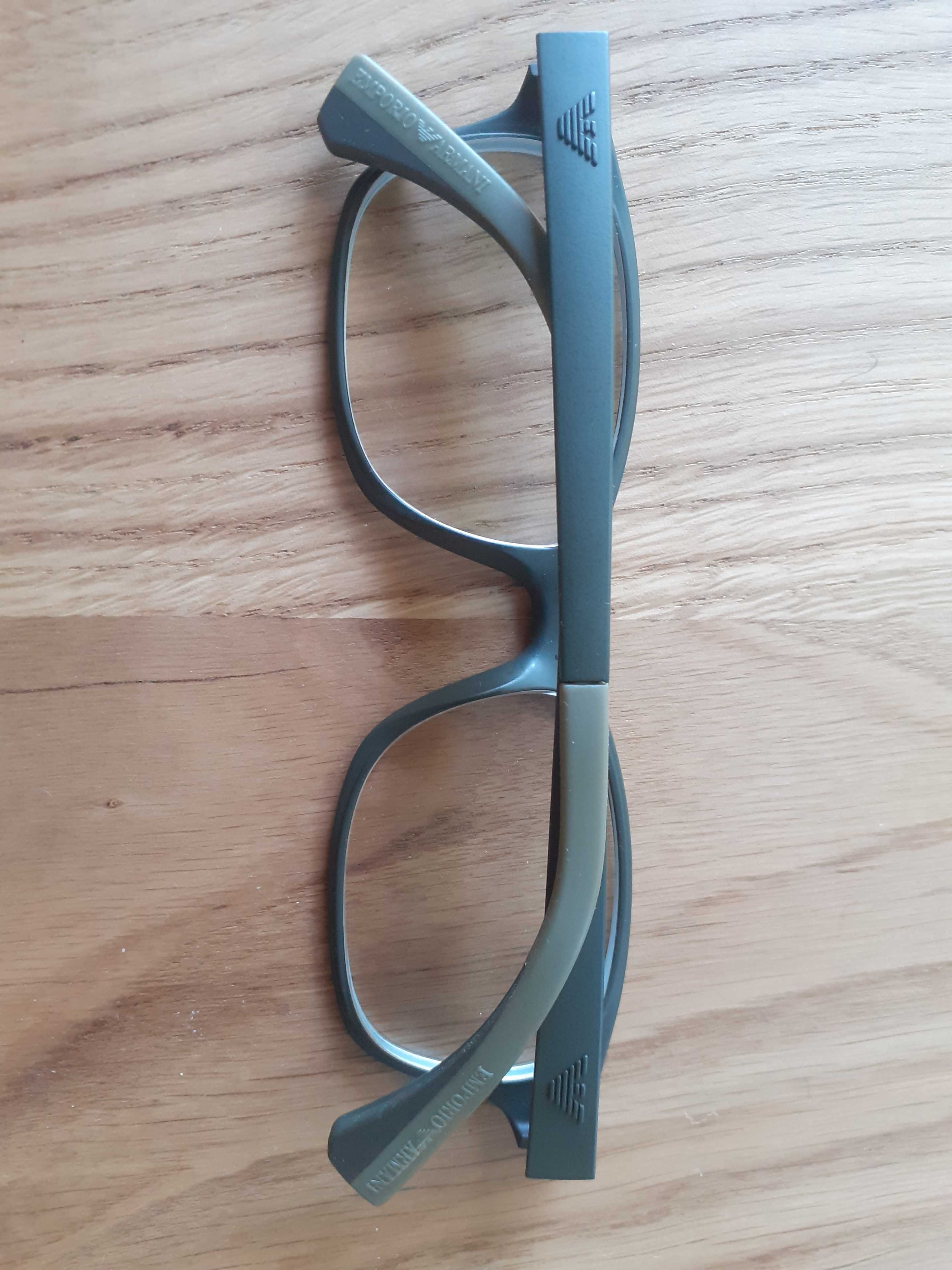 okulary, oprawki Emporio Armani, kolor khaki, model EA3017