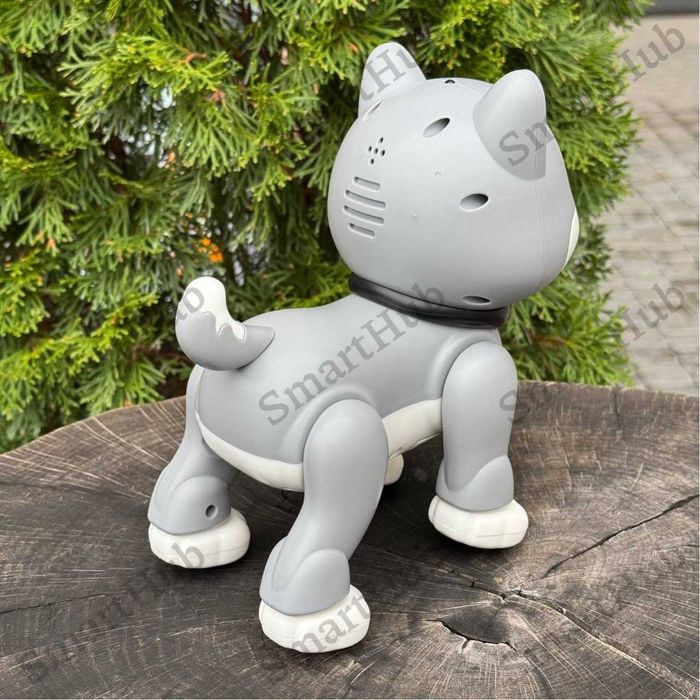 Собачка на радіокеруванні Hasky сіра, Песик на пульті, Іграшка собака