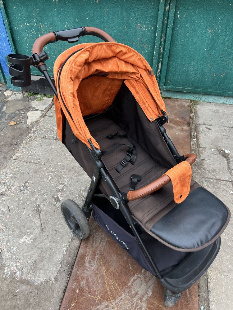 Коляска дитяча прогулянкова El Camino ME 1024 X4 Orange Lines