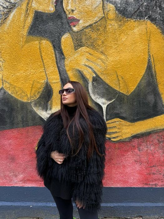 Шуба из натуральной ламы.Шуба лама.шуба з лами.наші фото.