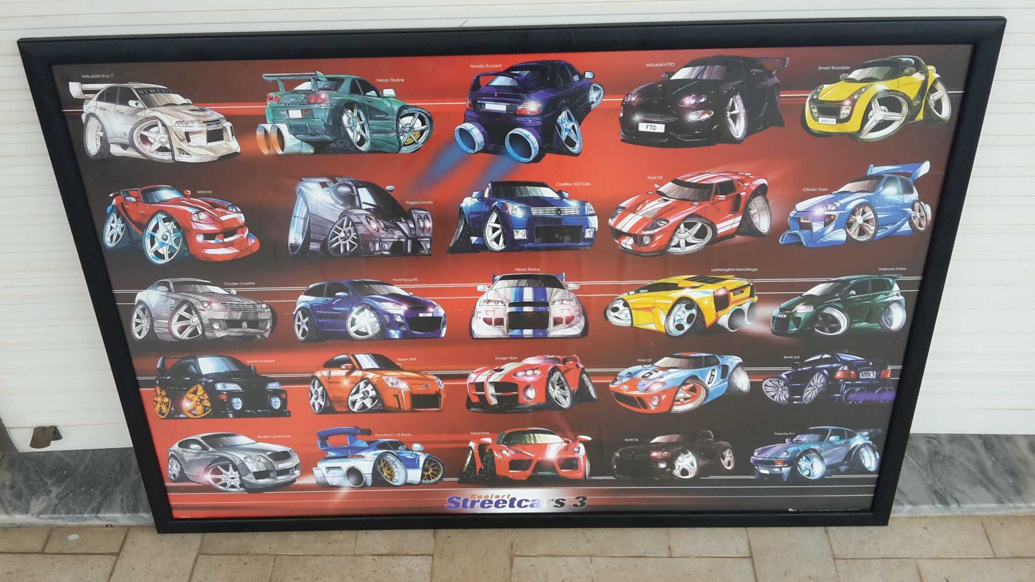 25 SUPER CARROS RALI. Com Marca e Modelo. Expositor 90x60cm. 3 Fotos