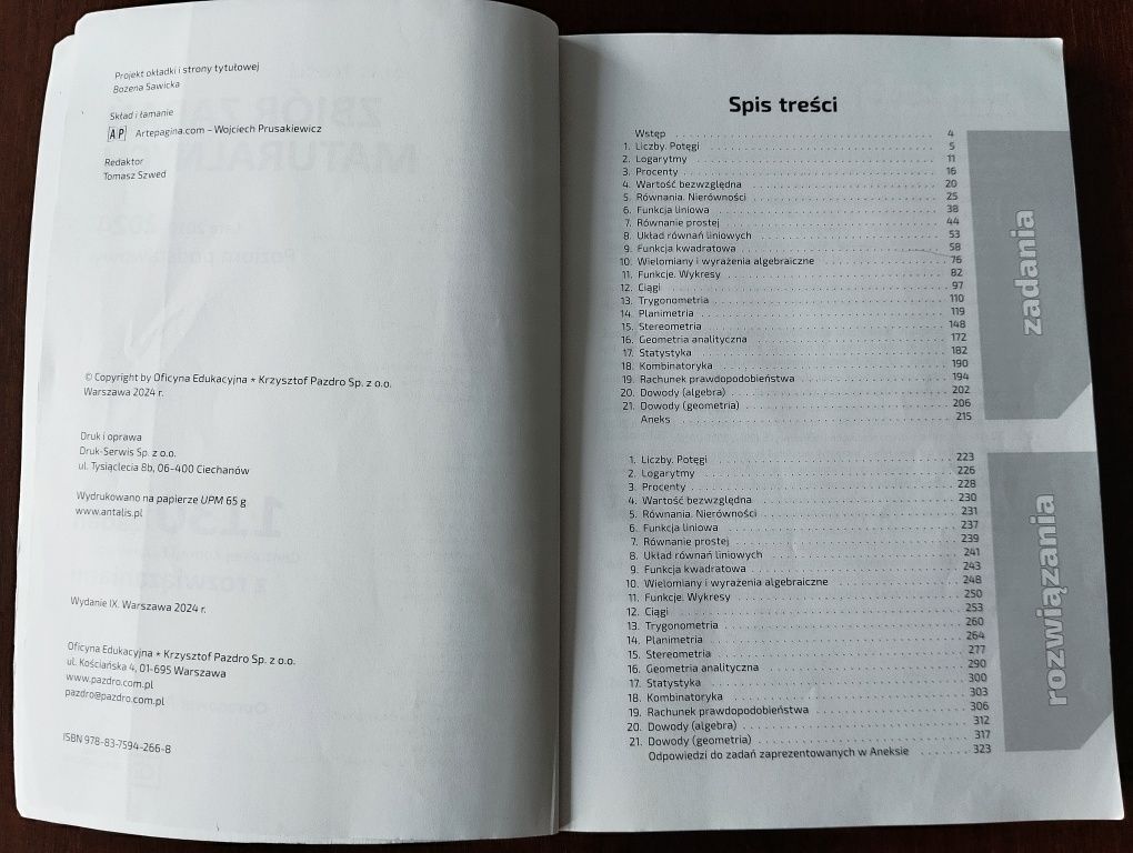 Matematyka zbiór zadań maturalnych Oficyna Edukacyjna Pazdro