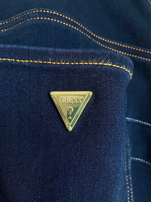Nowe granatowe jeansy Guess skinny rurki wysokie pushup