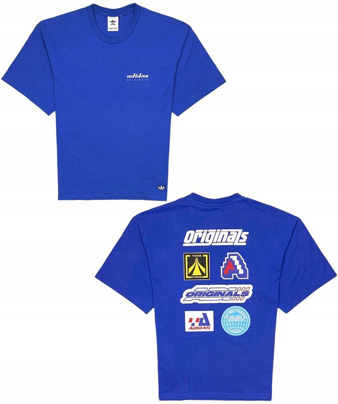 Adidas Trefoil Graphic Pack Luźna Koszulka T-Shirt Męska Logowana r. L