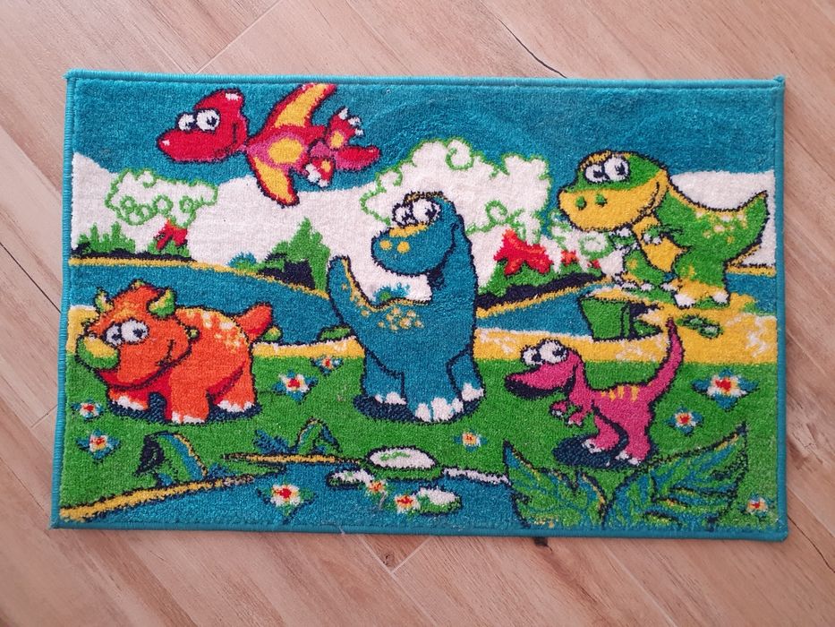 Dywan dywanik Kraina Dinozaurów kolorowy 50x80 cm