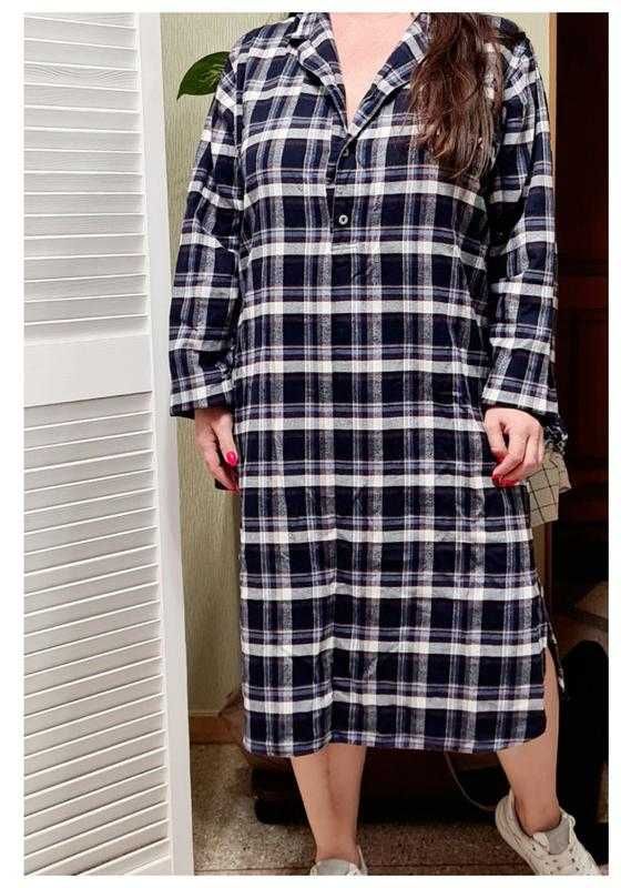 Платье рубашка хлопок в клетку  Jockey, р. XL/2XL