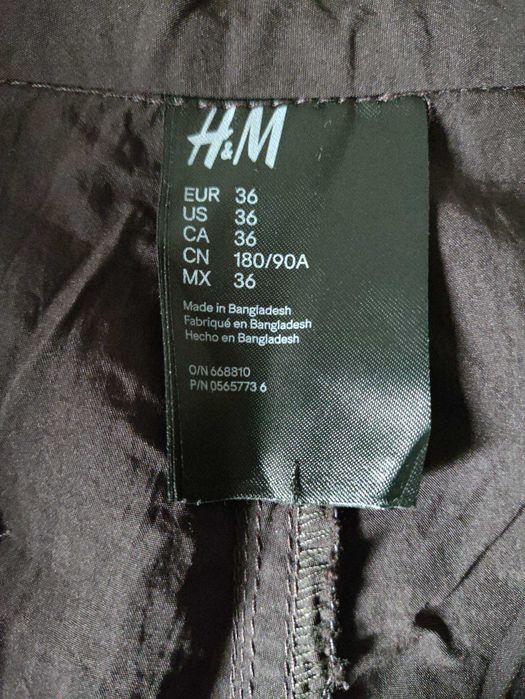 Пляжные шорты H&M однотонные тёмно-коричневые новые