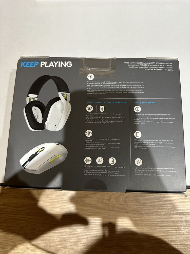 Наушники Logitech G435SE + G305SE Wireless (981-001162) Черный/Белый