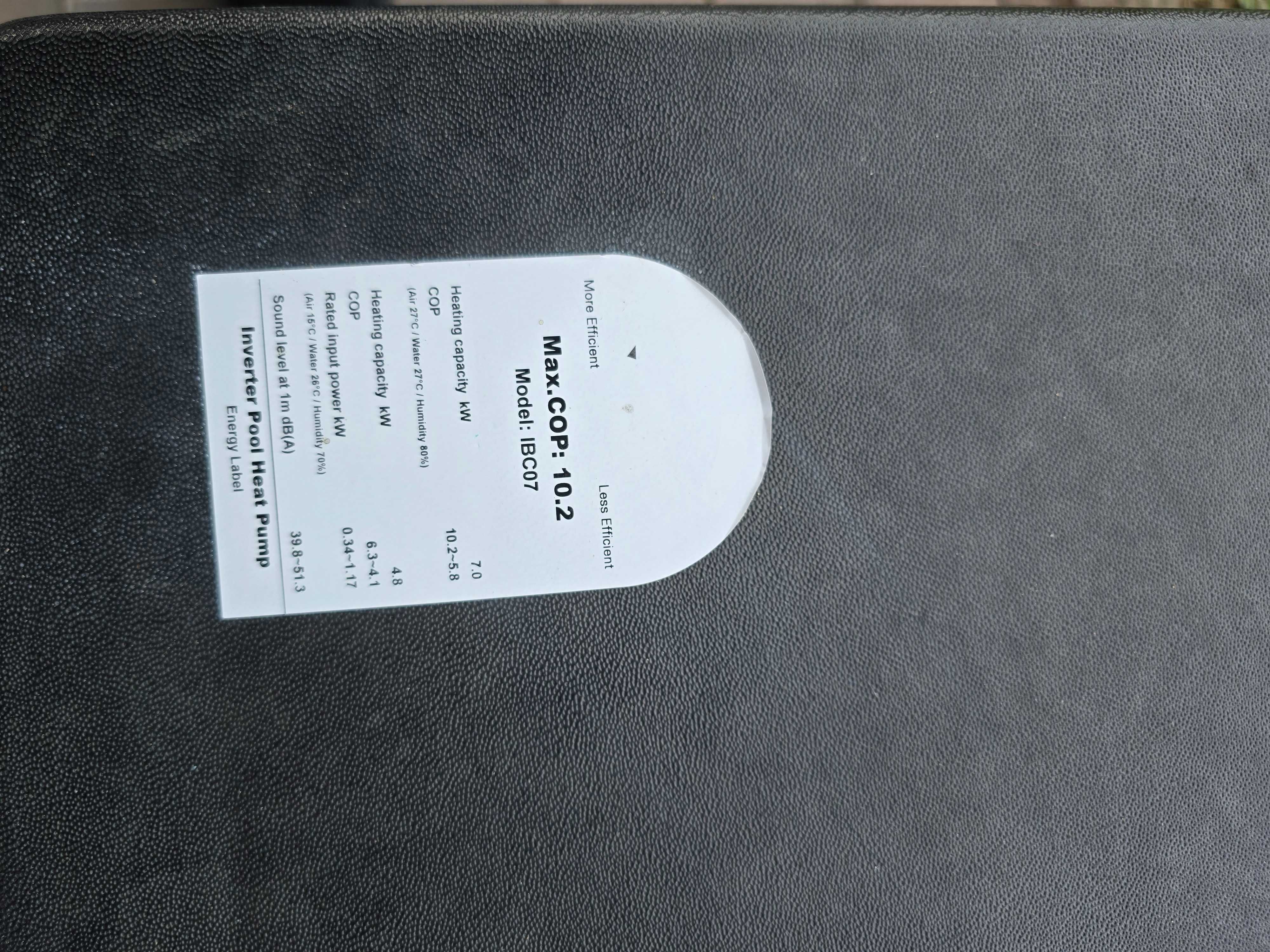 Pompa Ciepła basenowa Inverboy 7kw WiFi + Baypass