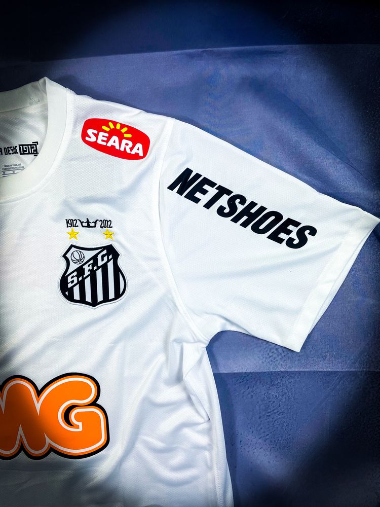 Nowa Biała T-shirt Piłkarska Jersey Neymar Santos «Nike» Y2K / S