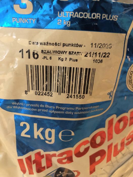Fuga do płytek Mapei Ultracolor Plus 116 szałwiowy zielony cementowa