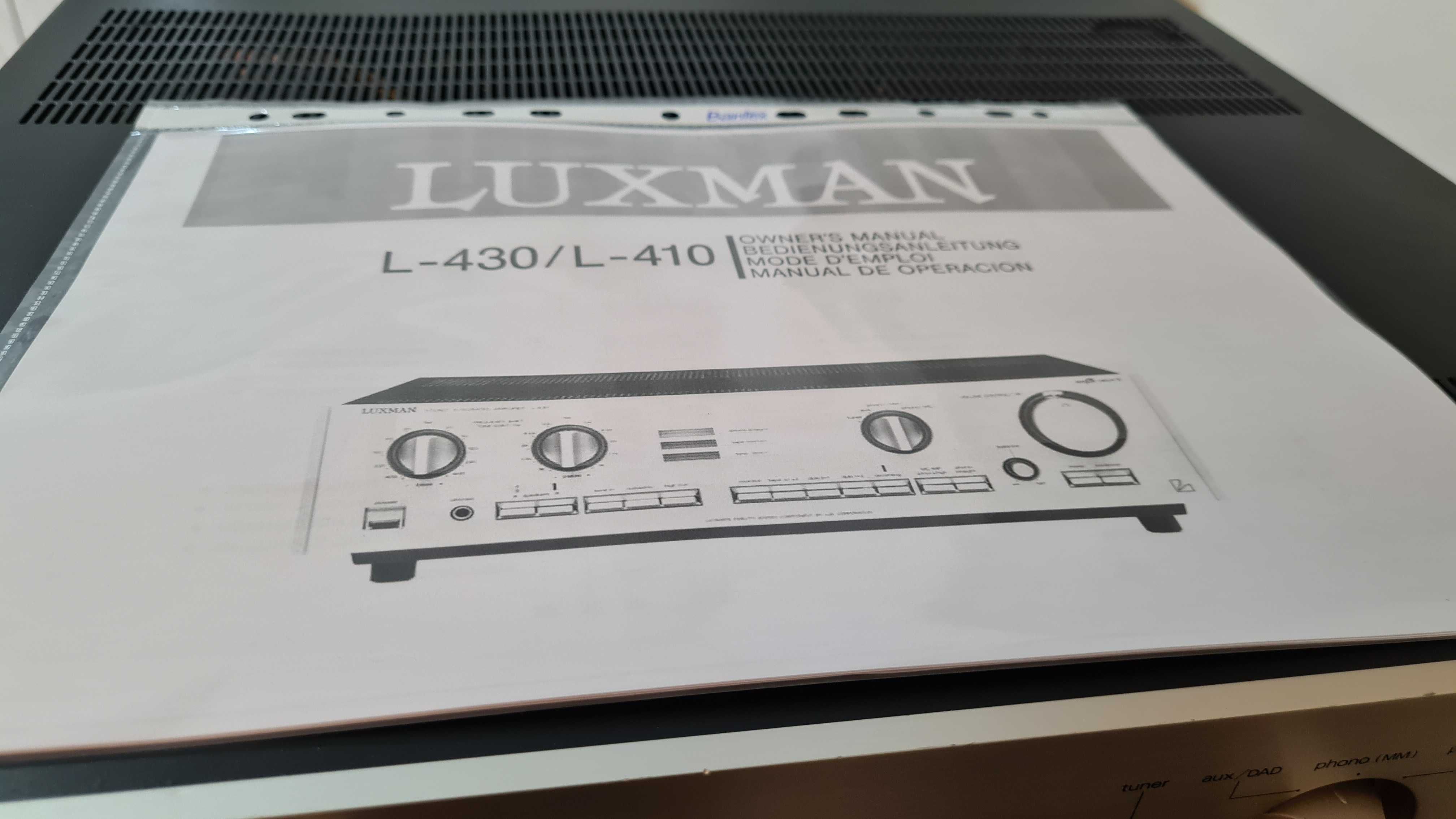 LUXMAN L-410 wzmacniacz Made in Japan- Piękne brzmienie- instrukcja