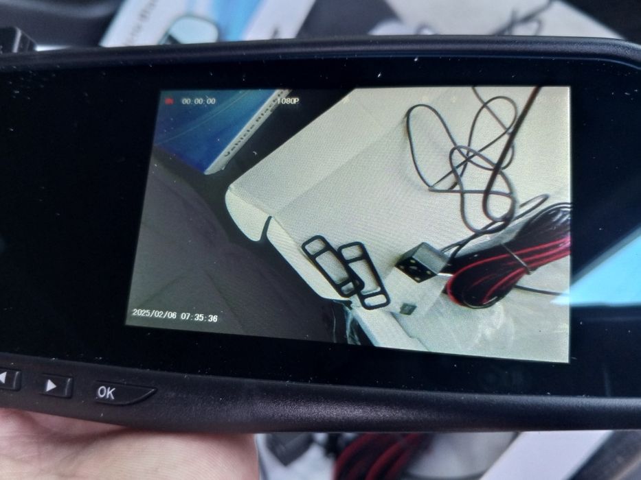 Зеркало відеореєстратор 12v.-24v. + камера задня + флешка 32Gb.