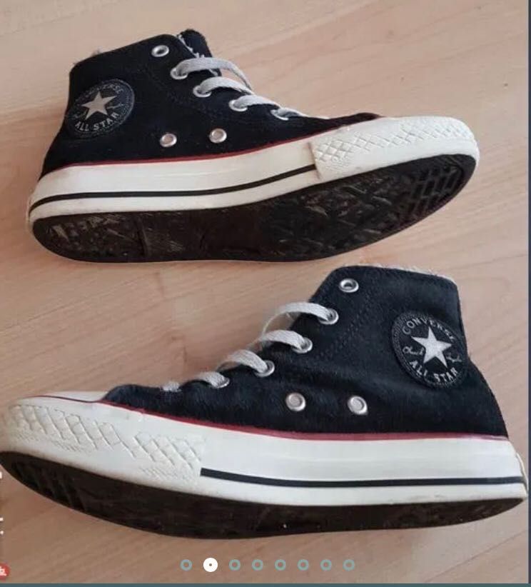 Converse zimowe na misiu  skorzane rozm 32 jak nowe okazja oryginalne