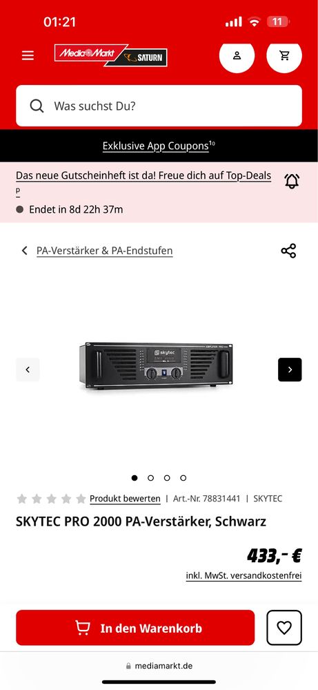 Усилитель Skytec Pro 2000 Германия