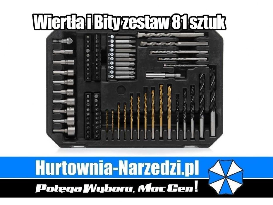 Wiertła i bity zestaw 81 szt. zestaw wierteł