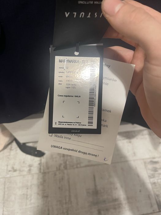 Marynarka Vistula granatowa