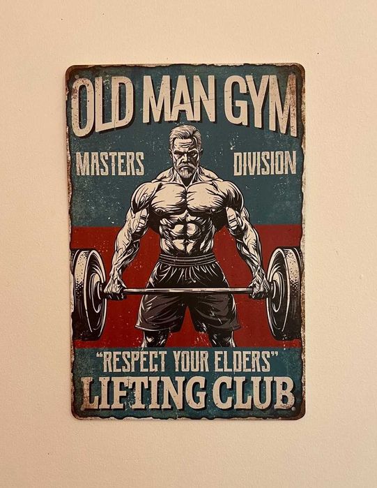 Placa Chapa Decorativa para Ginásio / Man Cave