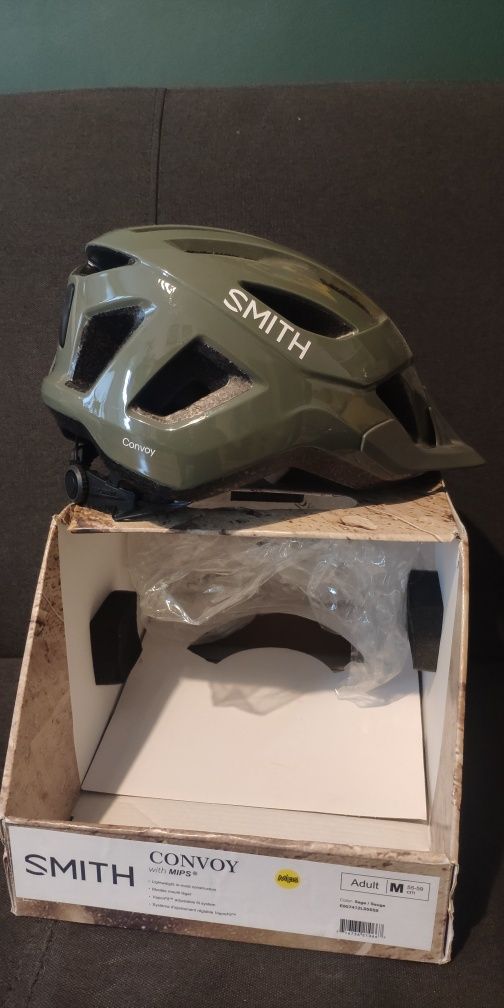 Nowy kask rowerowy Smith Convoy MIPS rozmiar M 55-59 cm zielony sage