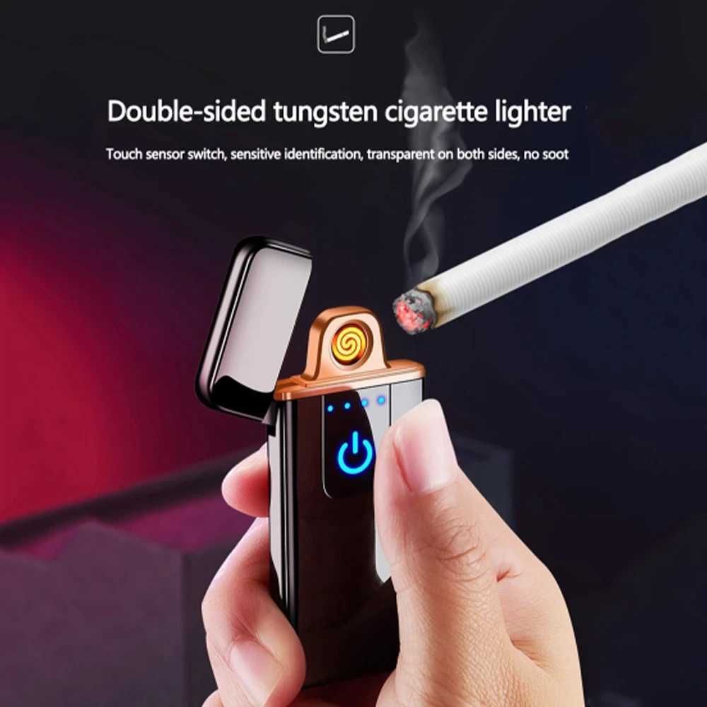 [NOVO] Isqueiro c bateria recarregável por USB anti-vento, anti-chuva