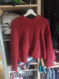 Czerwony sweter Primark crop top sweter m 38