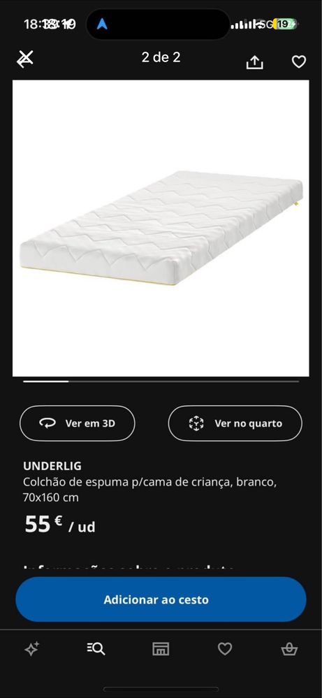 Cama solteiro com colchao (duas)