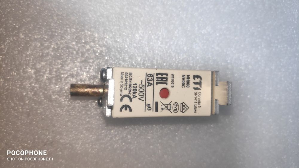 Wkładka topikowa  ETI NH000 gG 63A