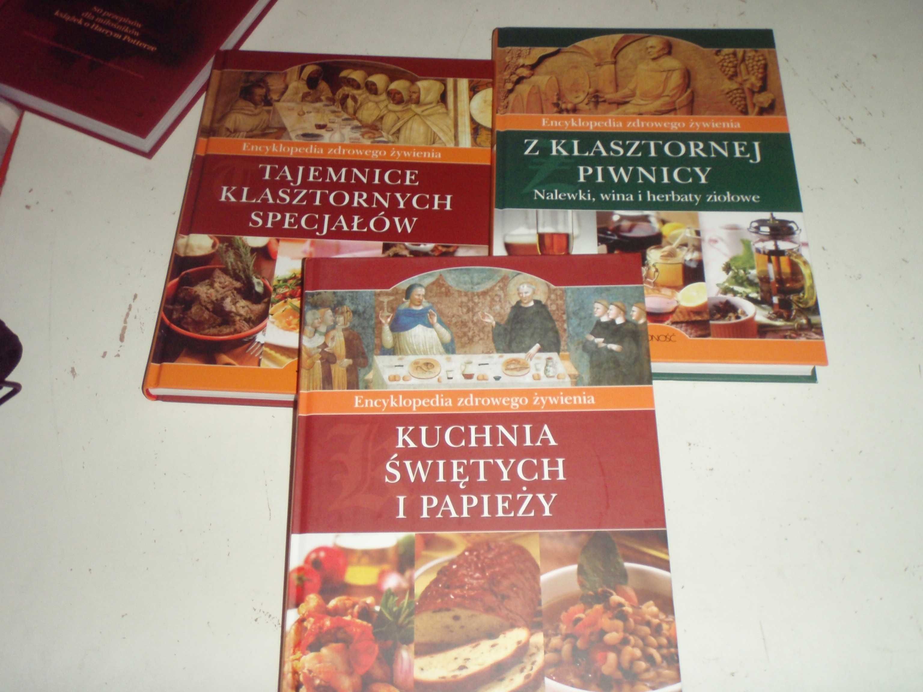 Encyklopedia Zdrowego Żywienia: 3 tomy Kuchnia Papieży, Klasztorne Spe