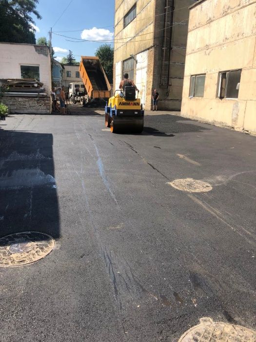 Асфальтирование, укладка асфальта, ямочный ремонт, строительство дорог