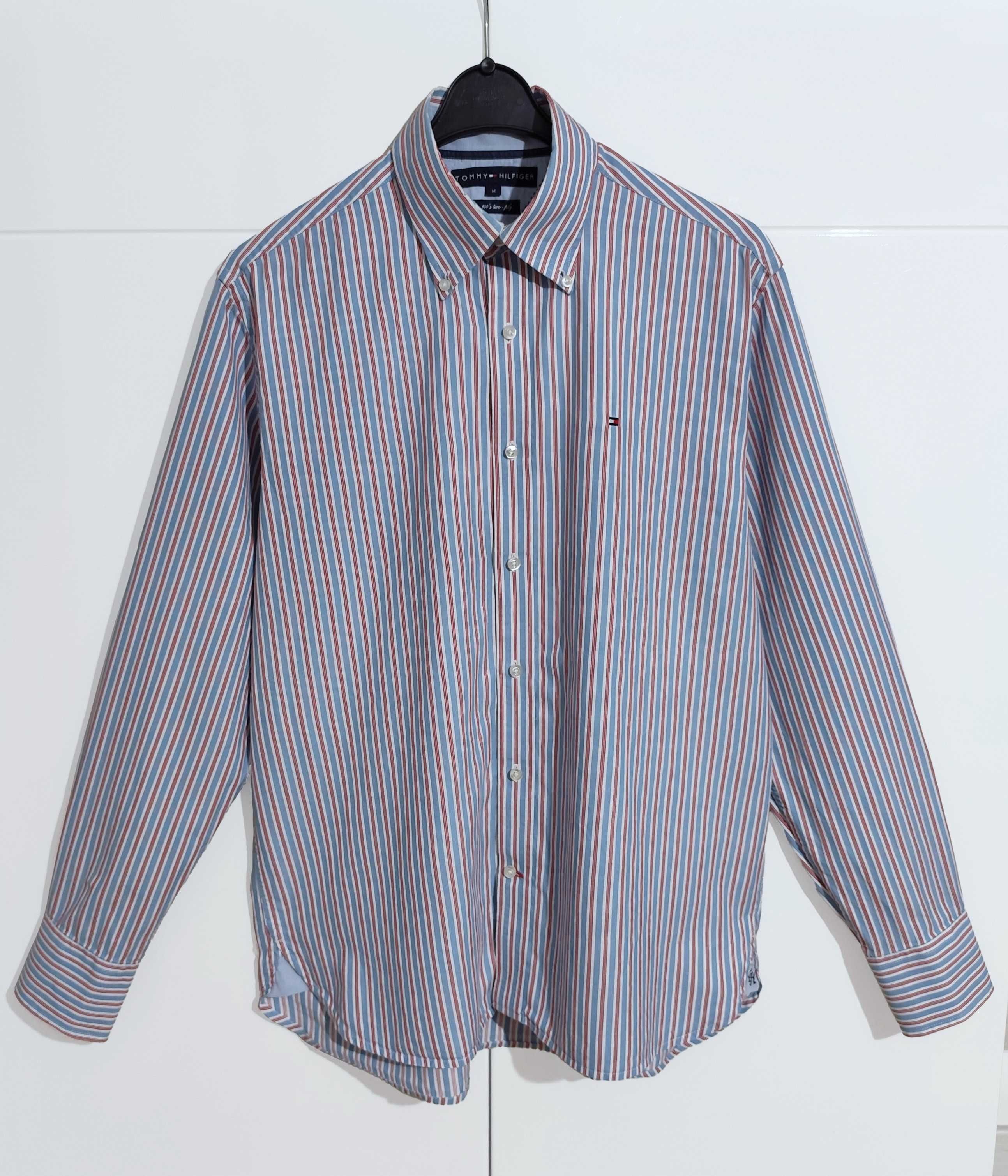 Męska Koszula W Paski Bawełniana Tommy Hilfiger |R. M