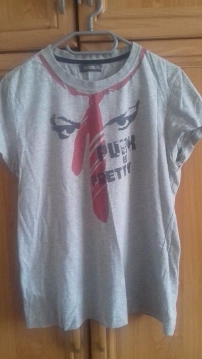 koszulka Top Secret roz. L/XL Punk czaszka krawat