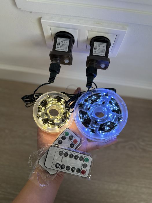 Гірлянда роса в теплому та холодному кольорі