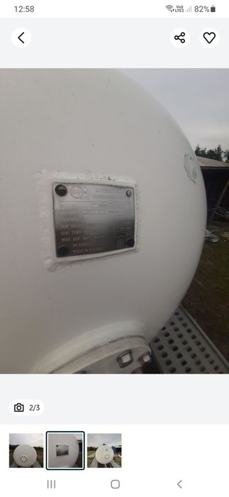 Zbiornik 4850l butla lpg propan gaz ogrzewanie suszarnia transport