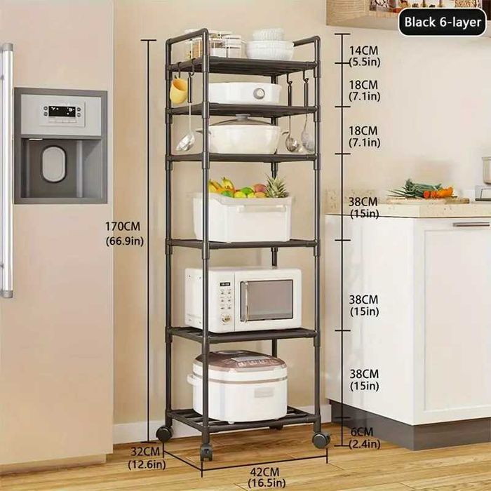 Стеллаж металлический 6 ярусов Полка / Стелаж полиця у ванну кухню