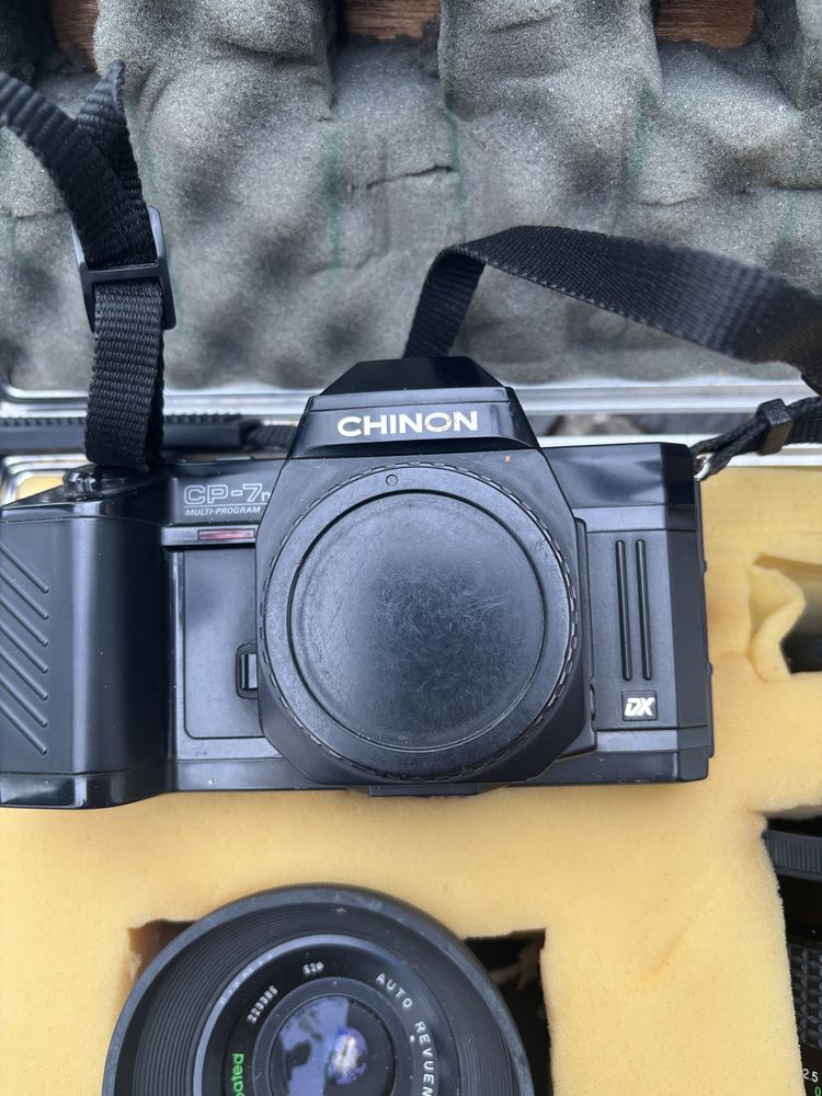 Chinon cp-7m aparat zestaw obiektywow pentax 50 1,7