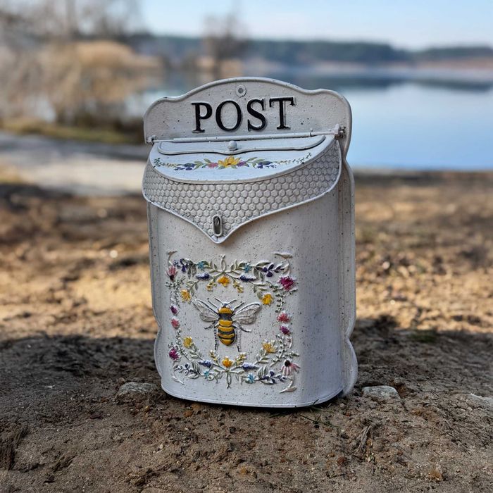 OKAZJA ! Wyjątkowa Skrzynka Na Listy Ręcznie Malowana Duży Zestaw !