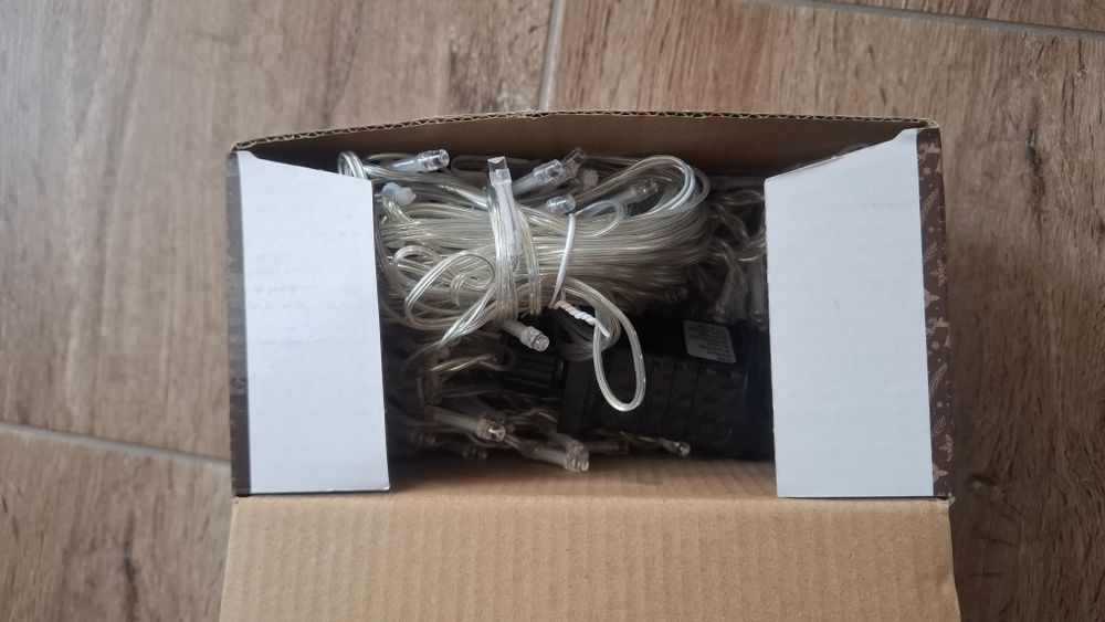 Lampki choinkowe 150 LED sople ciepłe