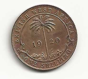 1 Shilling de 1920 "KN"  África do Sul ou Ocidental Britânica