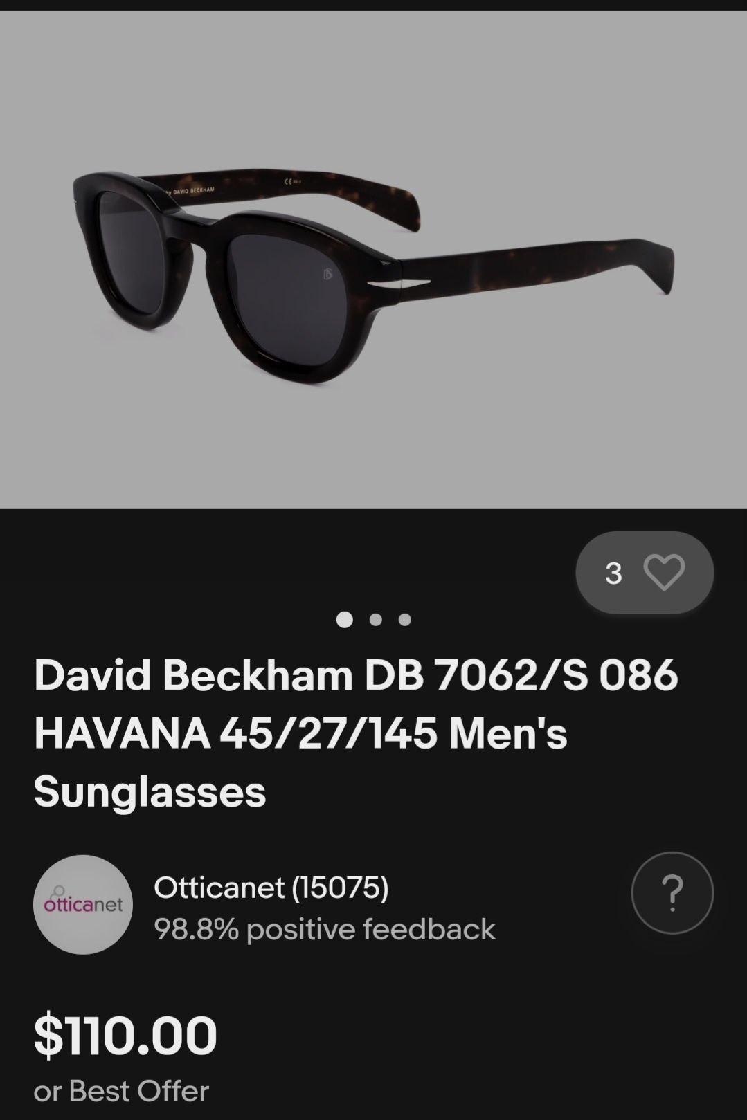 Окуляри David Beckham DB 7062/S086 HAVANA