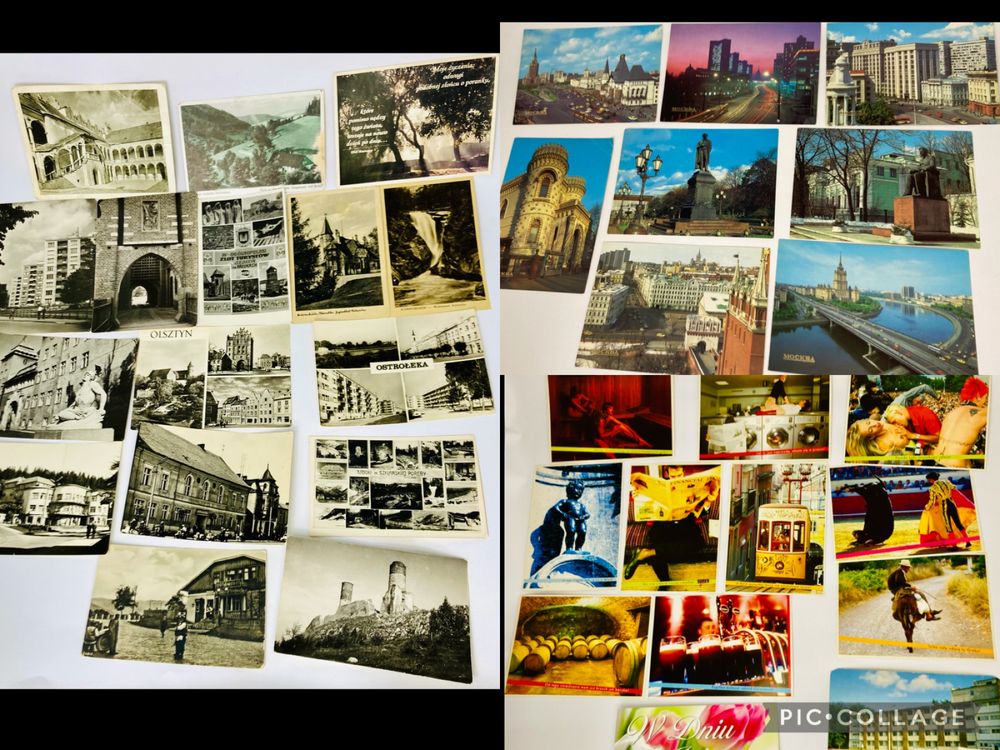 Zestaw 36 starych pocztówek Kartki pocztowe Moskwa super expres itp
