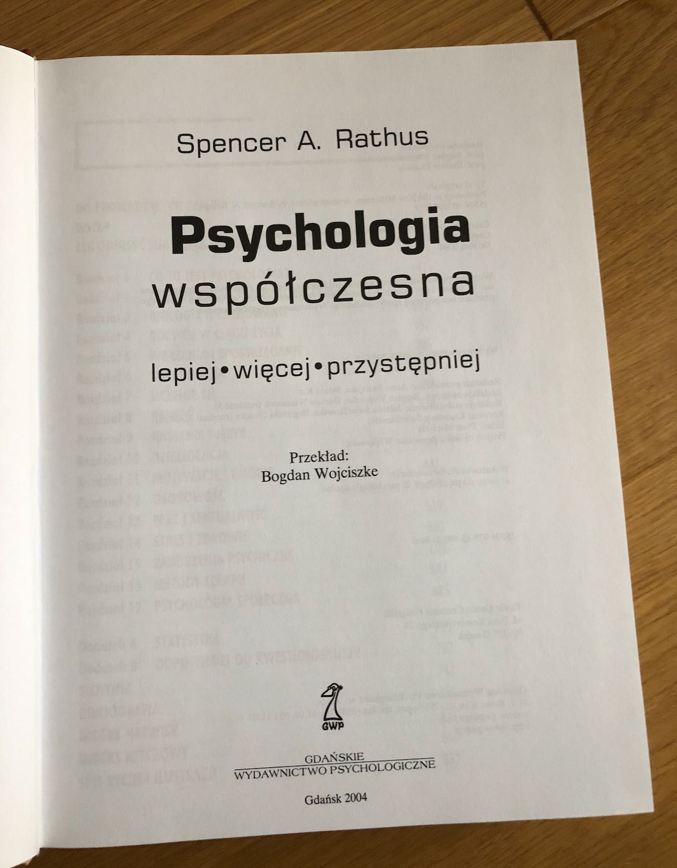 Psychologia współczesna Spencer Rathus