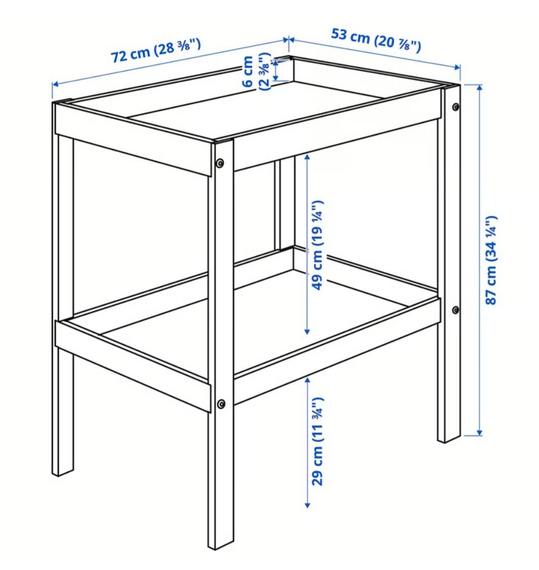 Łóżeczko z materacem 120x60 + przewijak Sniglar Ikea