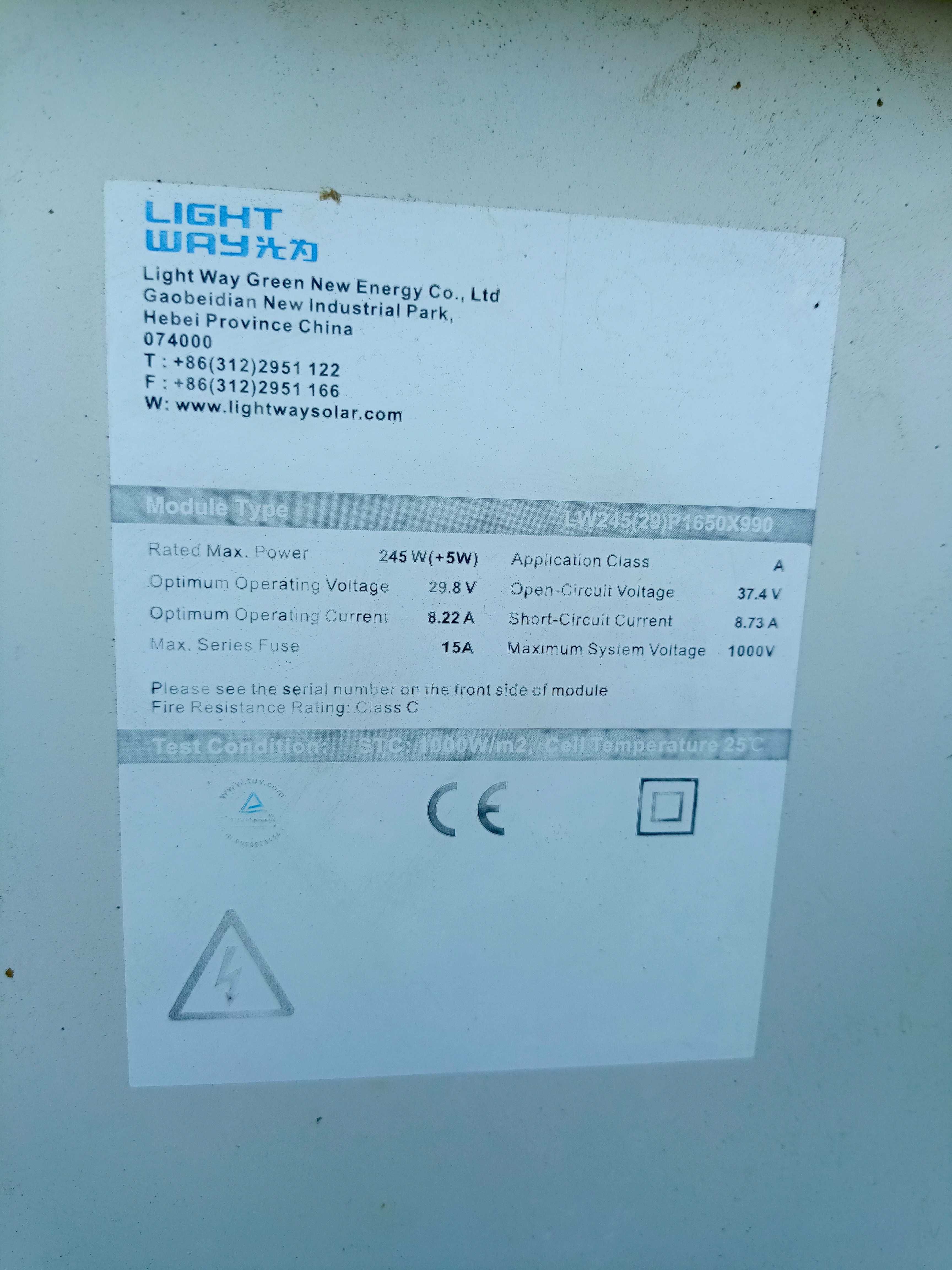 Panel fotowoltaiczny 245 Watt