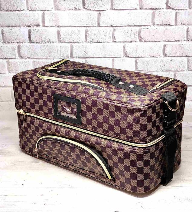 Бьюти- кейс, сумка мастера для косметики с раздвижными полочками кожза