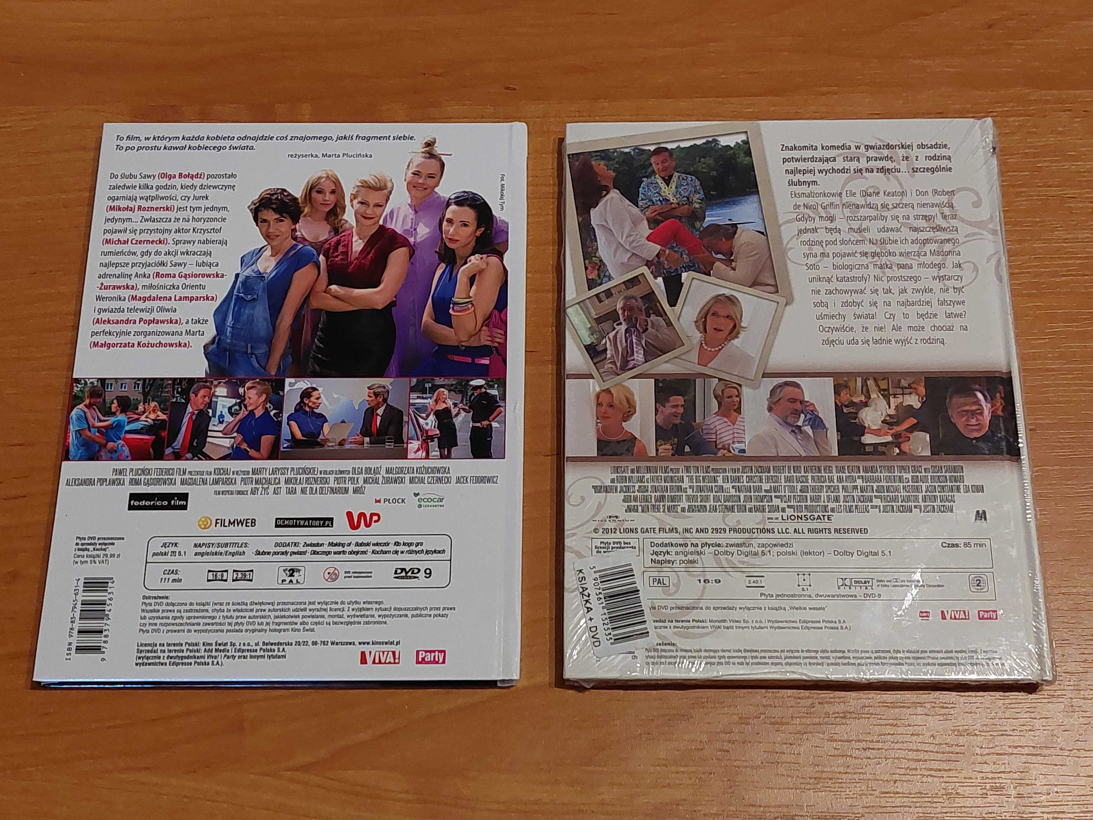 Filmy "Kochaj" i "Wielkie wesele" DVD