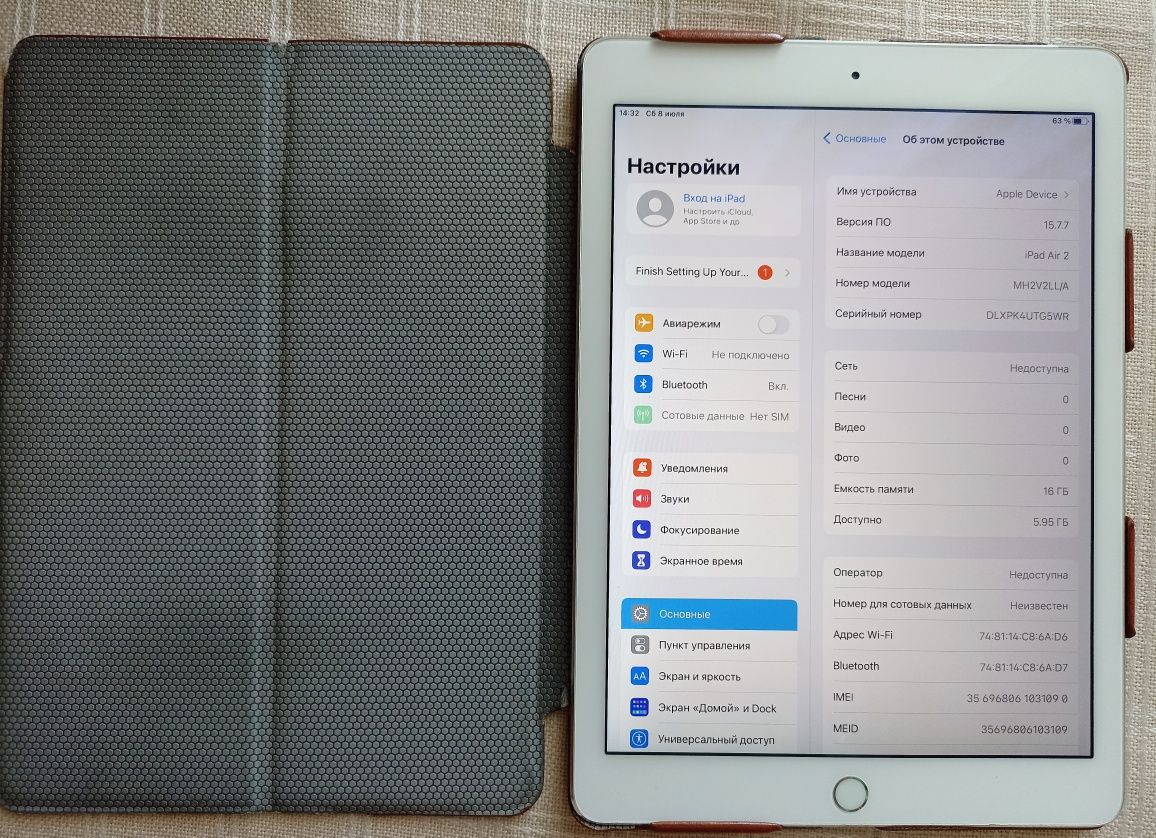 iPad Air 2 16GB LTE mdm