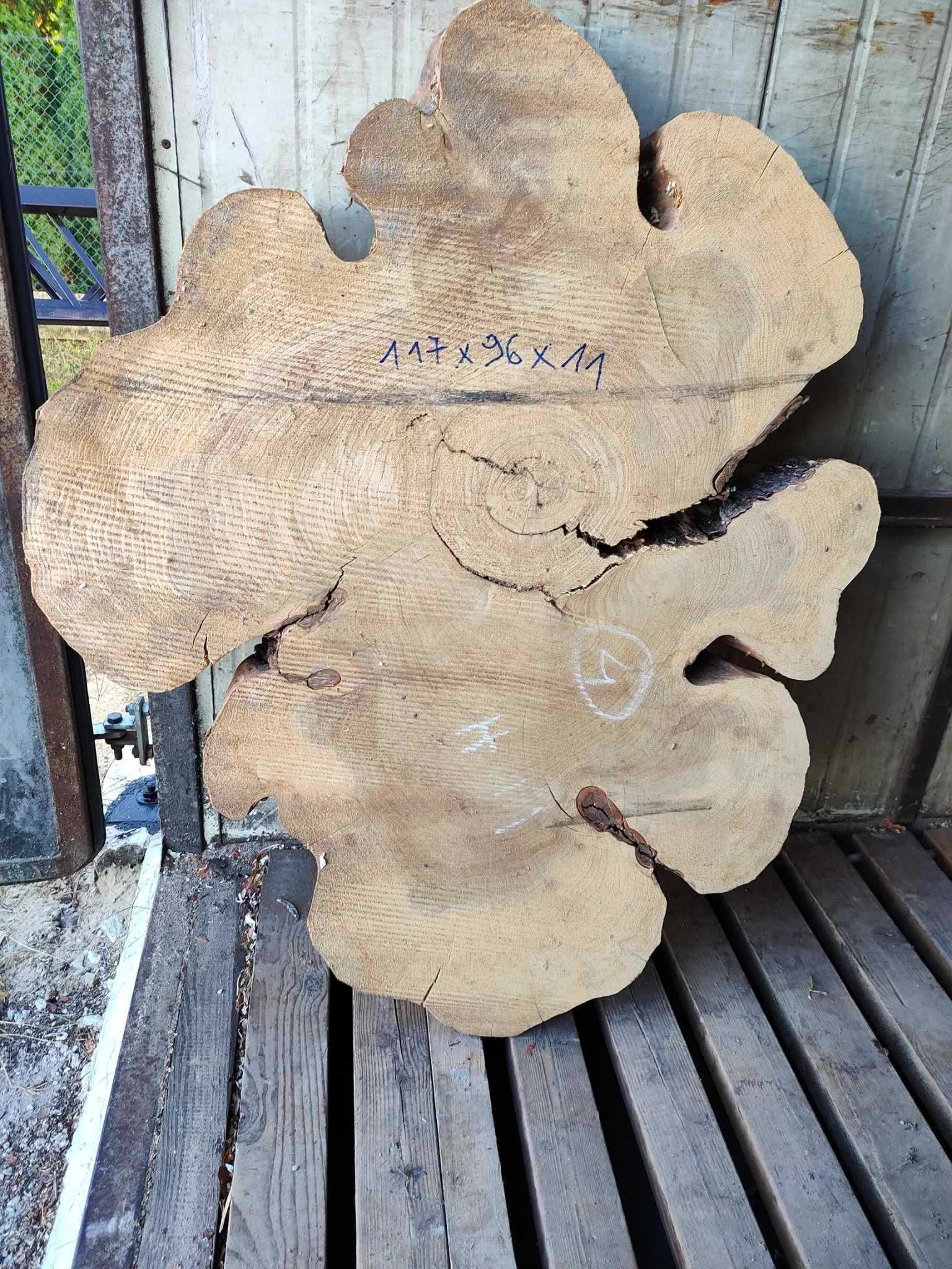 Plaster na blat wiąz mega duży 130x98cmx11cm po suszarni