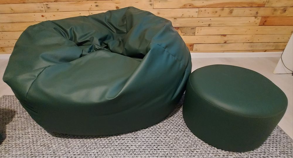 Duża poduszka - fotel - z podnóżkiem